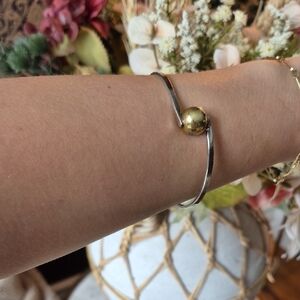 Elegant boho Silver and Gold Bracelet